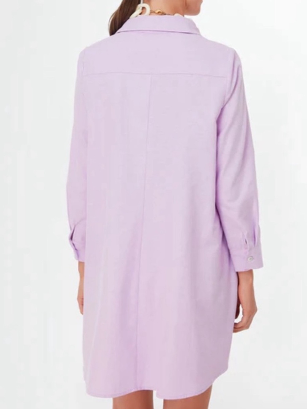 POMANDER PLACE Lavender Oxford Harris Shirt Dress - Picture 3 of 8